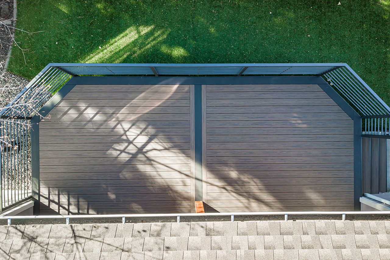 Backyard composite deck build