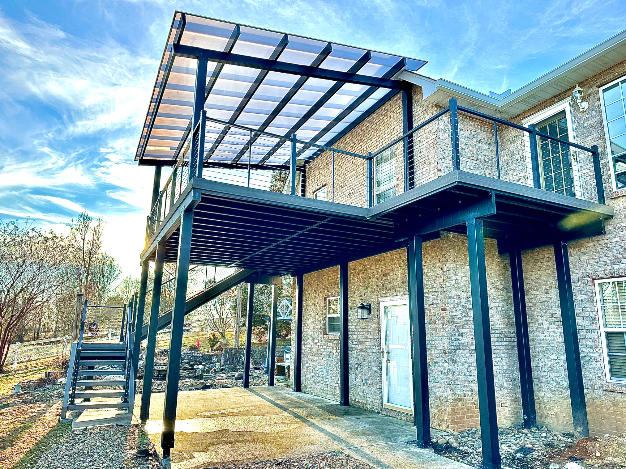 Pergola and deck combination