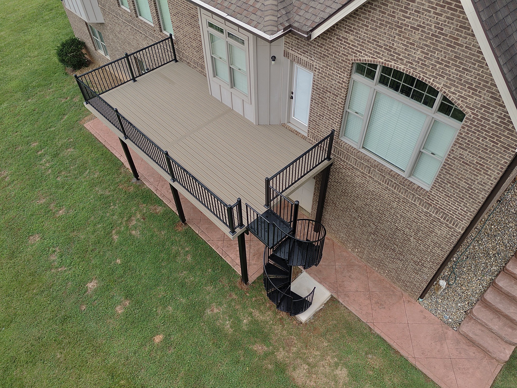 Finished custom deck detail